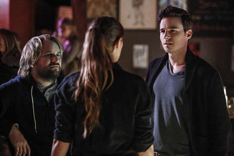 Frequency -- "The Near-Far Problem" -- Image Number: FRG103b_0360.jpg -- Pictured (L-R): Lenny Jacobson as Gordo, Peyton List as Raimy and Daniel Bonjour as Daniel -- Photo: Liane Hentscher/The CW -- ÃÂ© 2016 The CW Network, LLC. All rights reserved.
