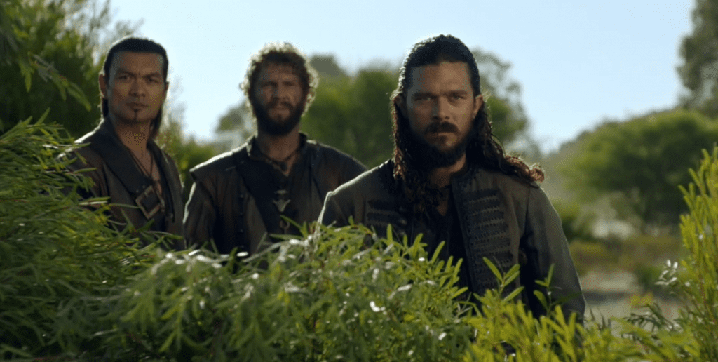 Black Sails Season 4 Episode 5 Long John Silver and Winston 1024x539