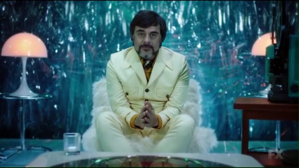 Jemaine Clement en el rol de Oliver Bird, en la habitación congelada