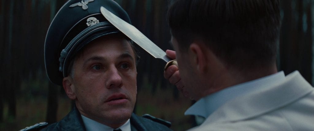 Aldo Raine about to scar Landa