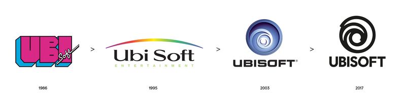ubisfot evolución logo cosas felices