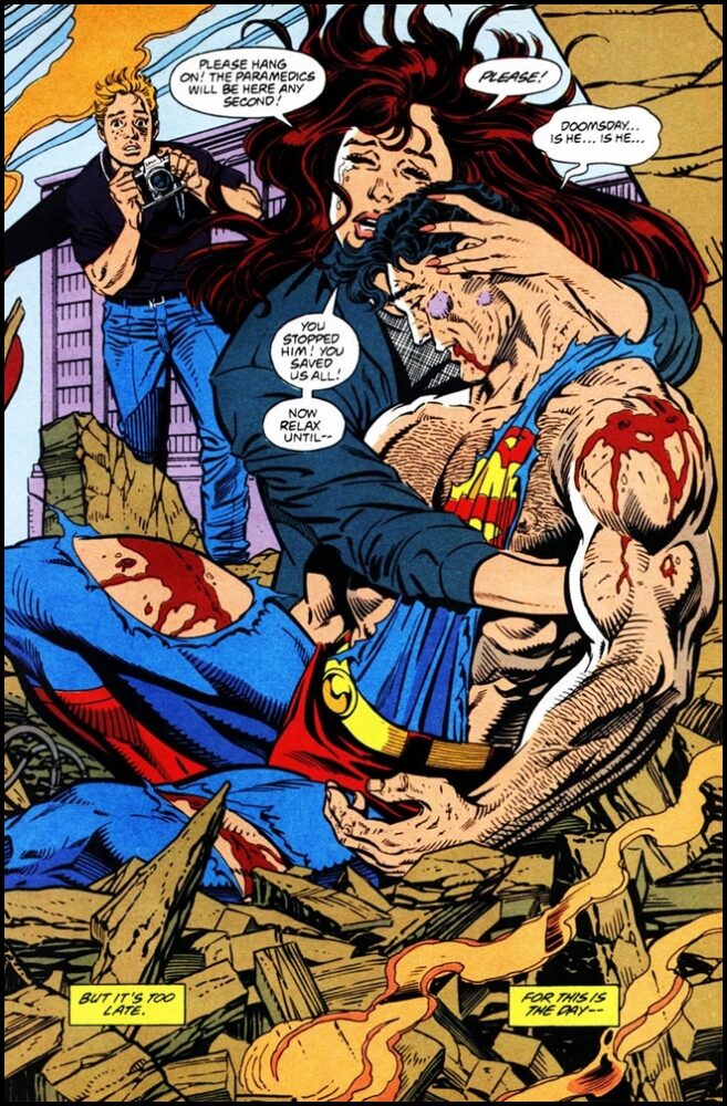 la muerte de superman