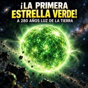 la primera estrella de color verde
