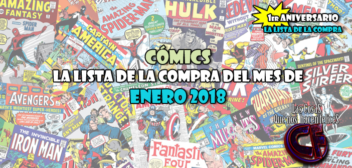 Cómics. La lista de la compra del mes de enero 2018