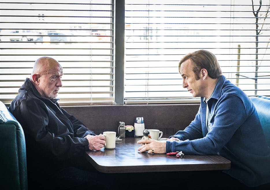 Better Call Saul Season 4 403 jonathan banks mike ehrmantraut bob odenkirk jimmy mcgill saul