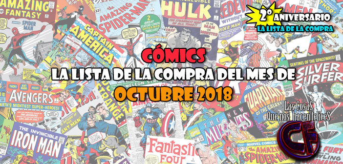 Cómics. La lista de la compra del mes de Octubre 2018