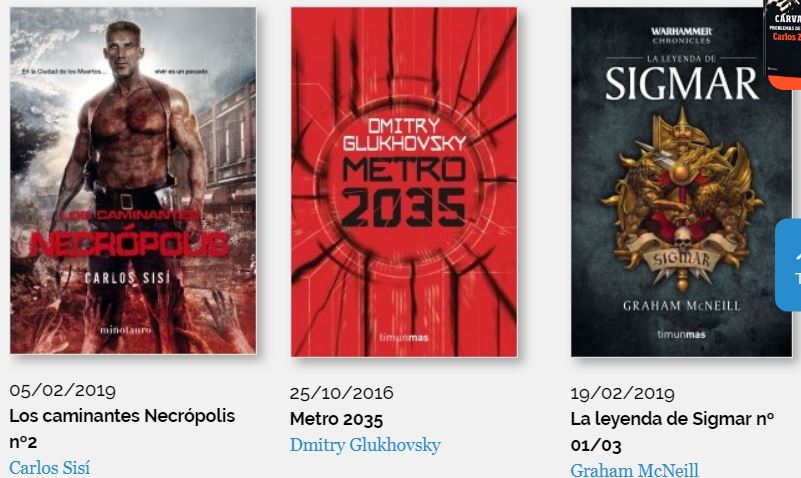 Novedades Minotauro para febrero 2019