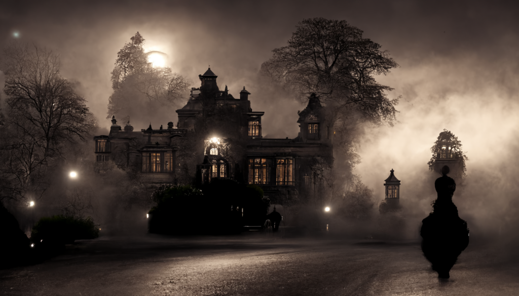 Capadocius silhouette exiting a car in front of a Victorian man a61afccc bbba 46ce 96a7 97690c3fa874