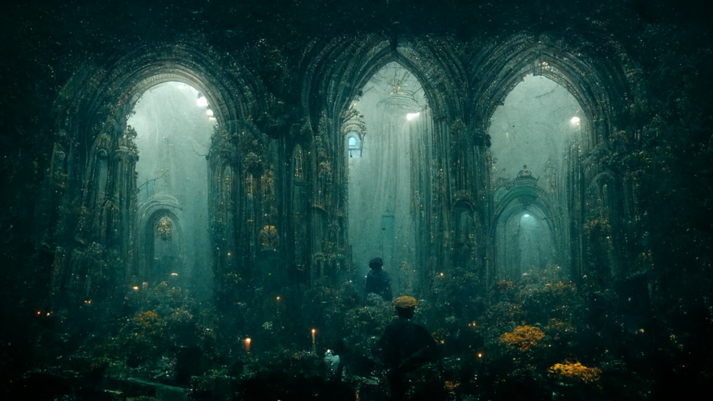 MJnerdfrik underwater cathedral with hundreds of fish around a abe3adef 948f 4da5 a045 e9539ef0bbfb