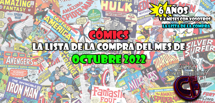 Cómics. La lista de la compra del mes de octubre de 2022