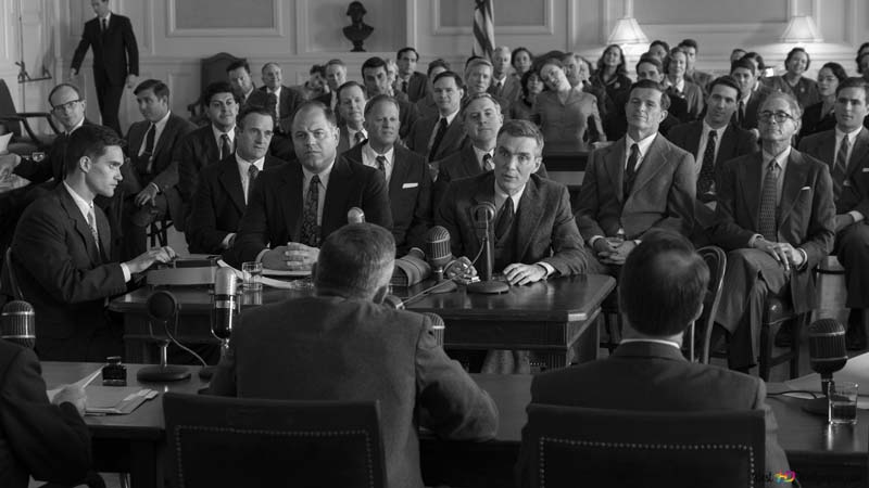 oppenheimer movie black and white wallpaper