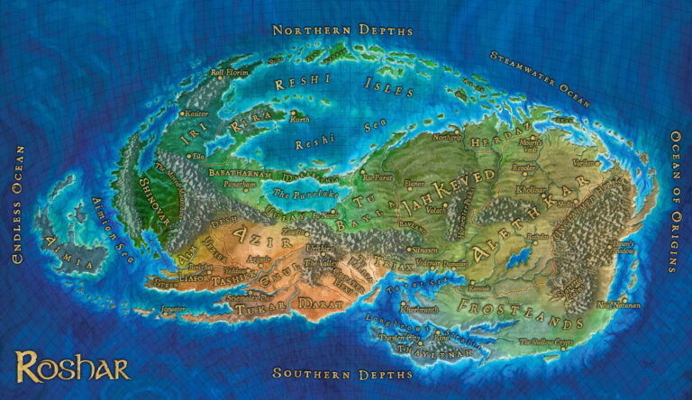 Guía del Cosmere: Geografía de Roshar (sin spoilers)