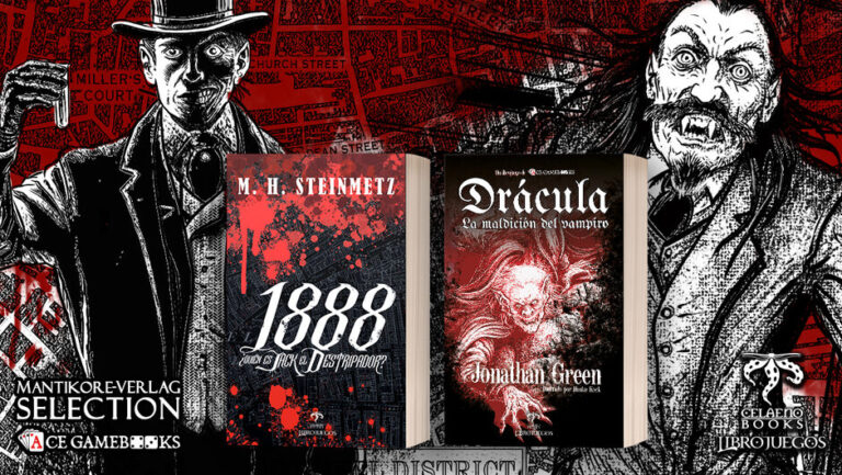 Celaeno Books presenta dos joyas del librojuego moderno: Drácula: La maldición del vampiro y 1888: ¿Quién es Jack el Destripador?
