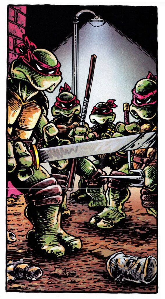 Las Tortugas Ninjas cosas felices