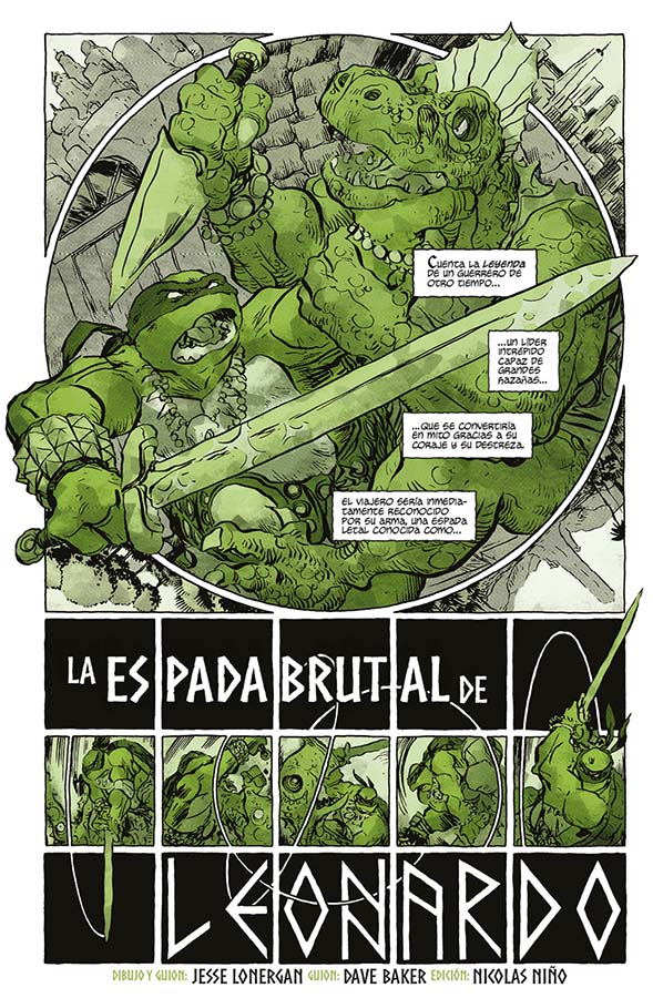 TMNT Blanco Negro Verde INT G 9